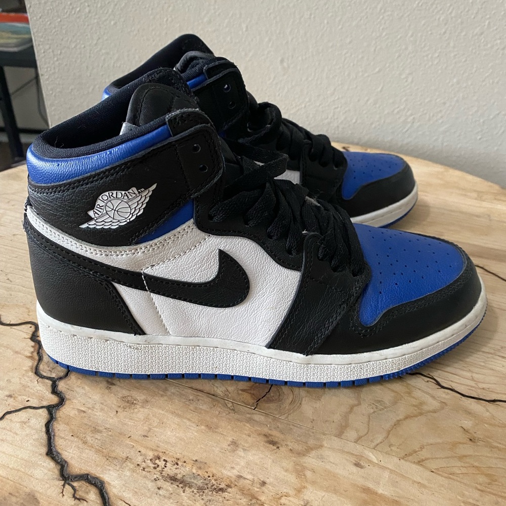 Nike Air Jordan High-Top Sneakers in Black, Blue, and White